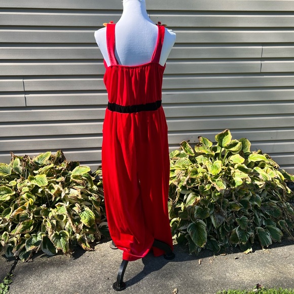 NWT Red Velvet Christmas Holiday Reindeer Overalls - Picture 4 of 7